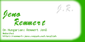 jeno remmert business card